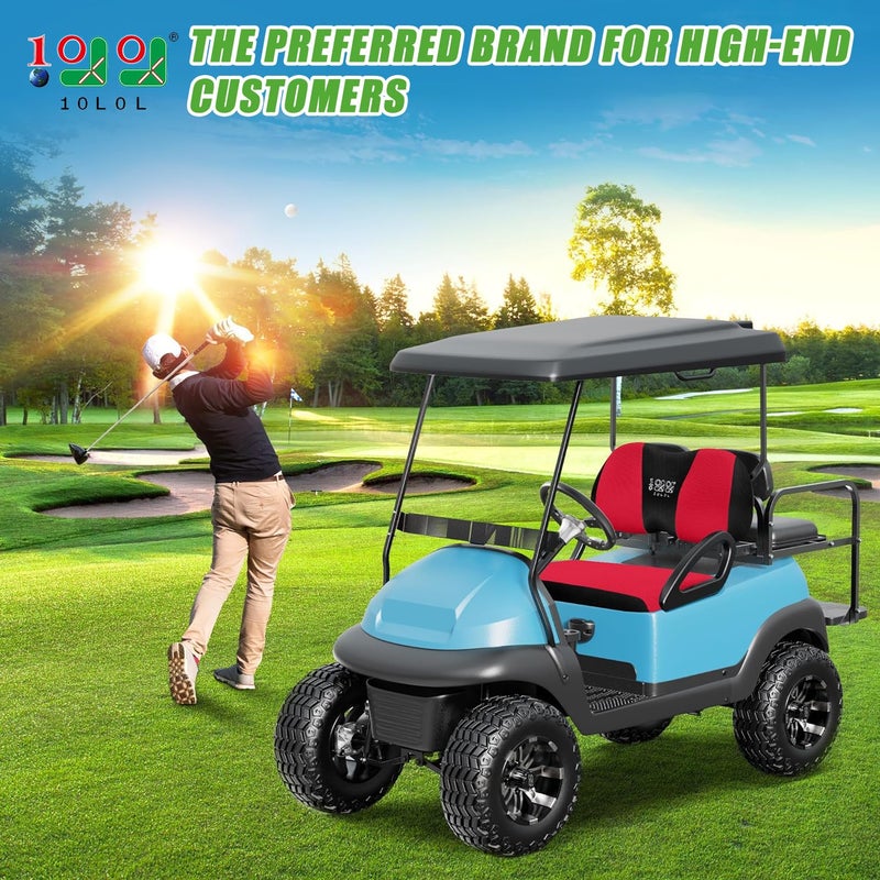 10L0L أغطية مقاعد عربات الجولف 10L0L عالمية لسيارات ياماها G29 Drive2 Club Car DS Precedent Tempo للمقاعد الأمامية القياسية، غطاء مقعد شبكي قابل للتنفس، بدون حفر وسادة المقعد - راحة على مدار السنة - Image 2